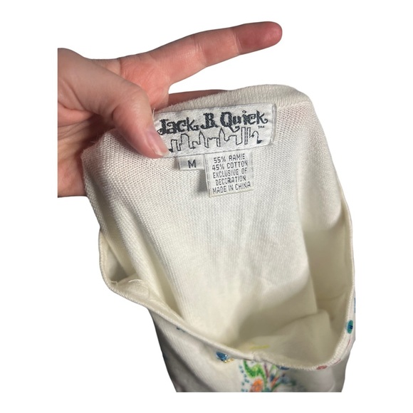 Vintage Tropical Christmas Tree Top - Beaded & Embroidered Jack B Quick M - Picture 4 of 4